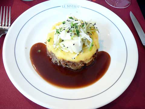 Parmentier d’agneau au piment d’Espelette, râpé de granny smith