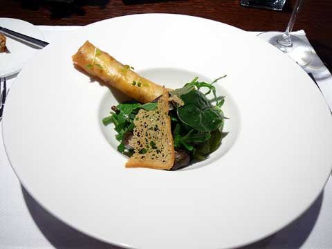 Restaurant La Cène, Fribourg Croustillant chèvre aux noix et au miel