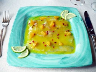 Carpaccio de loup de mer aux agrumes