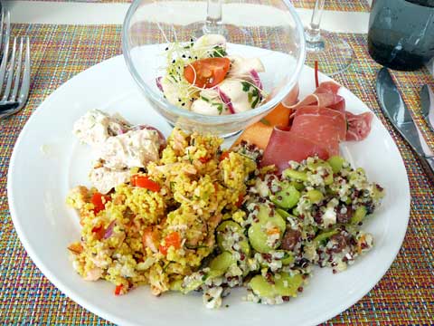 Ceviche de champignons / jambon et melon