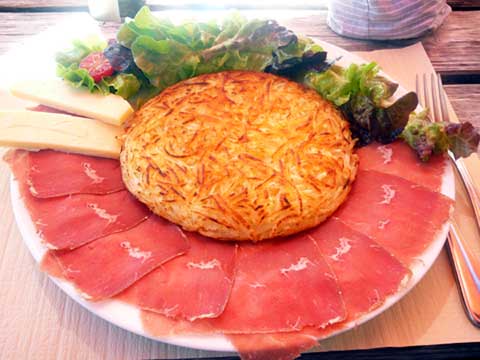Roesti Montagnard (viande séchée, gruyère)