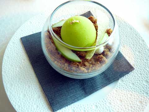 Douceur de pommes et marmelade, crémeux au yuzu