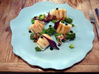 Calamars, brocoli, menthe