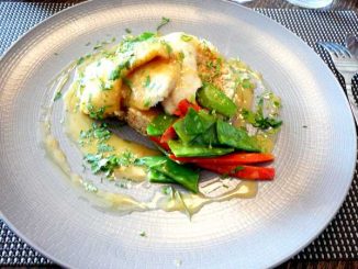 Filet de flétan, beurre aux agrumes et coriandre, quinoa aux petits légumes