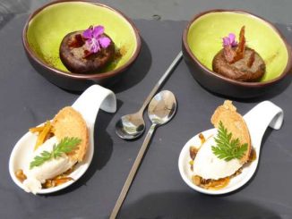 Mousse aux deux poissons et champignons farcis (amuse-bouche)