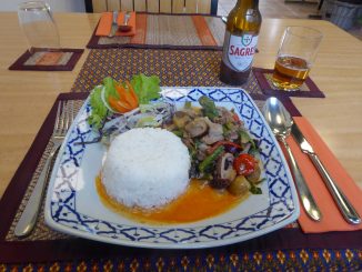 Canard au curry rouge