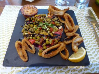 Friture de calamars et tartare de légumes