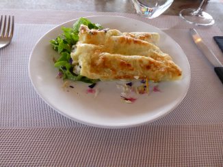 Cannelloni chèvre, poireaux et jambon