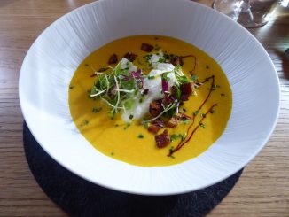 Velouté de potimarron et mozzarella di buffala