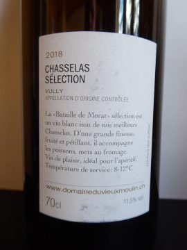 Vully Sélection Bataille de Morat 2018, Domaine du Vieux Moulin, Derron & Fils