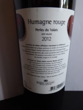 Humagne Rouge 2012, Maison Gilliard