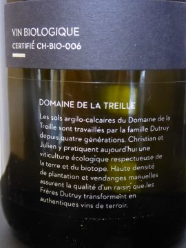 Chasselas Expression de Terroir 2019, Les Frères Dutruy