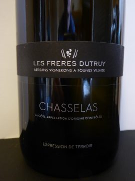 Chasselas Expression de Terroir 2019, Les Frères Dutruy