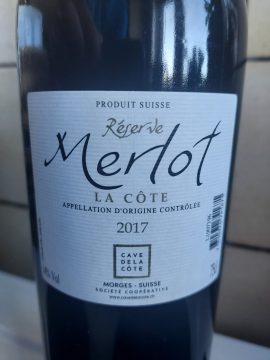 Merlot Inspiration Réserve 2017, Cave de La Côte