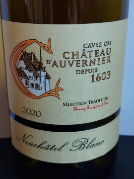 Neuchâtel Blanc Sélection Tradition 2020, Chateau Auvernier