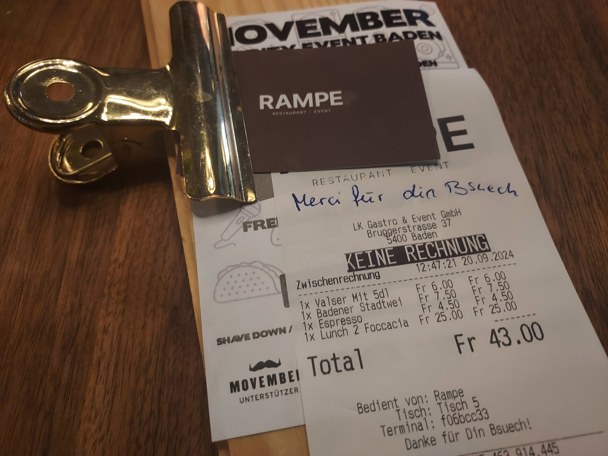 Restaurant Rampe, Baden